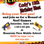 Nerf Gun Party Invitations Printable