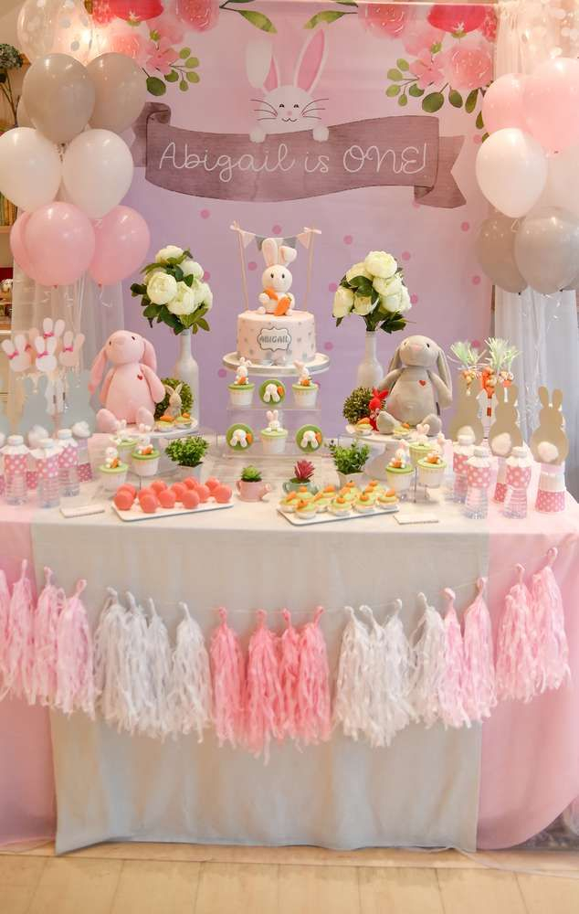 Oh My Bunny Birthday Party Ideas Photo 1 Of 18 Easter Birthday 