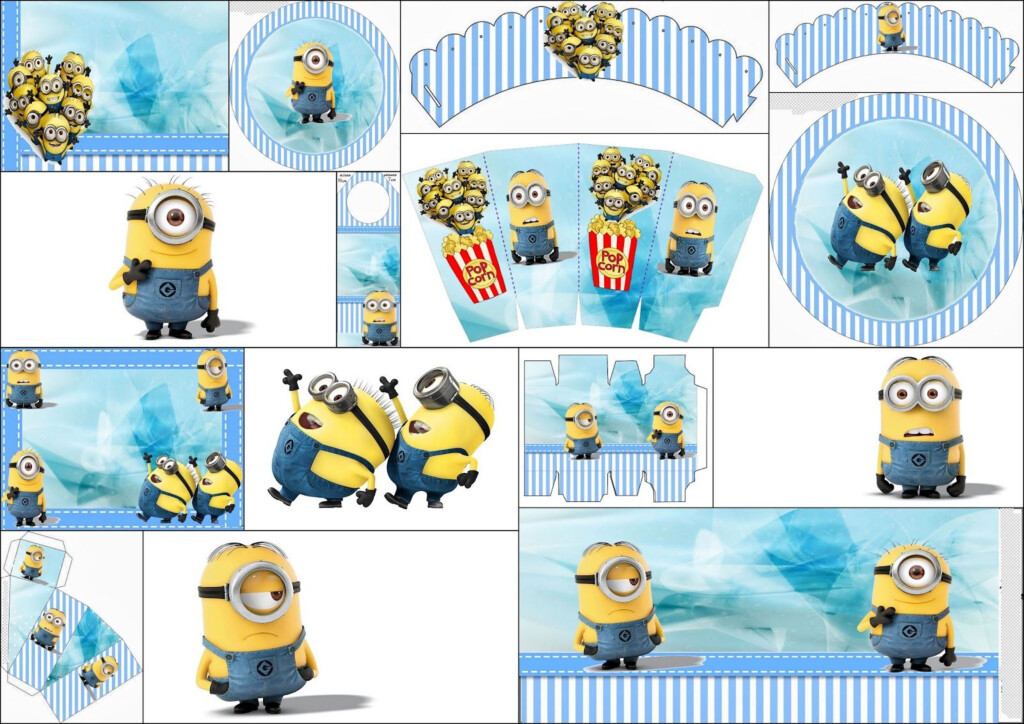 Oh My Fiesta In English Minions On Blue Background Free Printable 