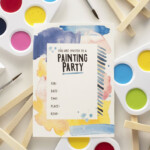 Paint Party Invitation Template Free