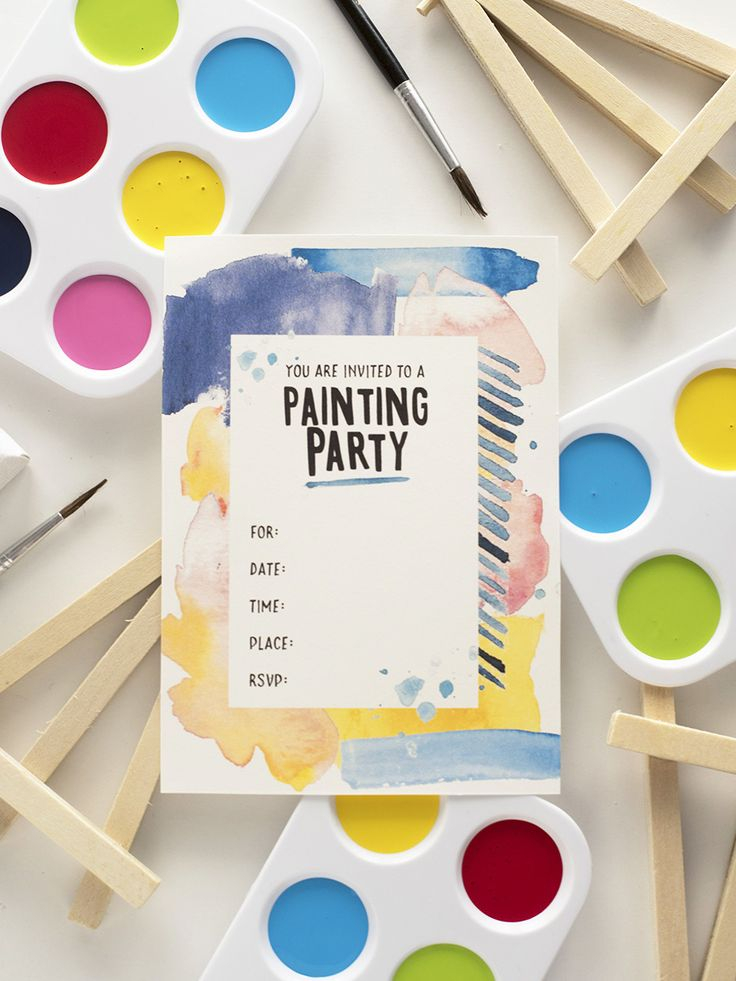 Paint Party Invitation Template Free