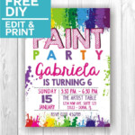 Paint Party Invitations Cute Party Printables