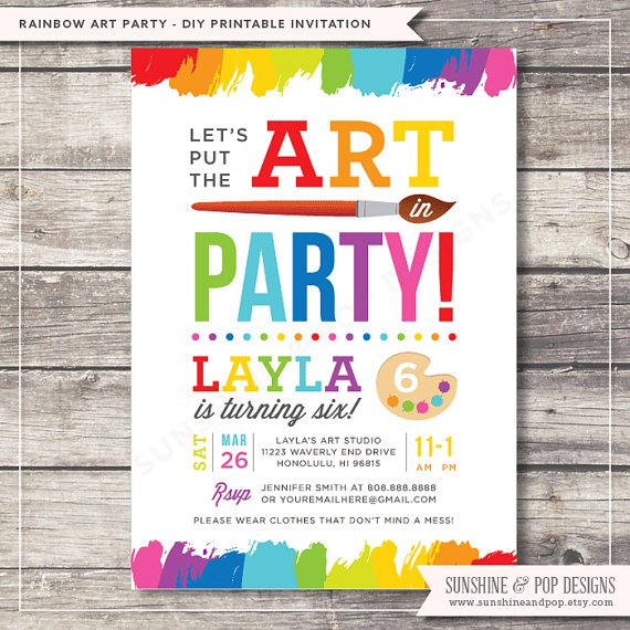 Painting Party Invitations Invitation Design Blog