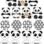 Panda Party Birthday Toppers Panda Party Supplies Panda Cupcake