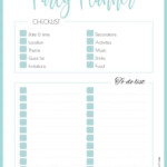 Party Planner Checklist Template Free