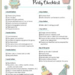 Party Planning Template Party Planning Checklist Birthday Party