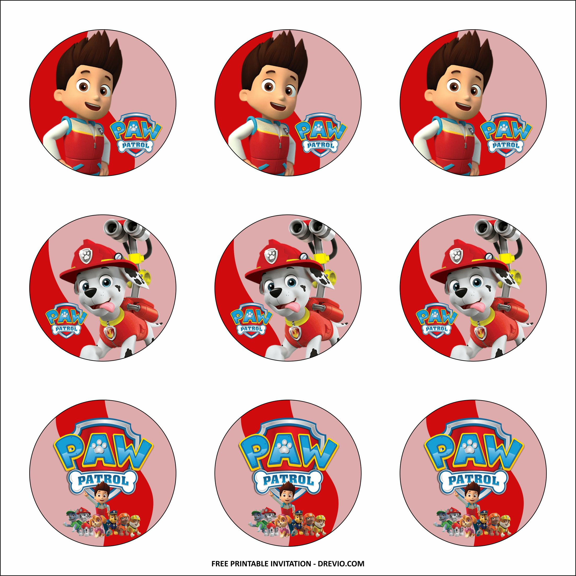 Paw Patrol Cupcake Toppers Free Printable Printable Templates