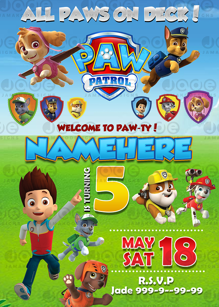 Paw Patrol Invitations Offers Discount Save 54 Jlcatj gob mx