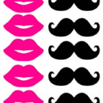 Photo Booth Props Mustache And Hot Pink Lips WeddingBridal Etsy In