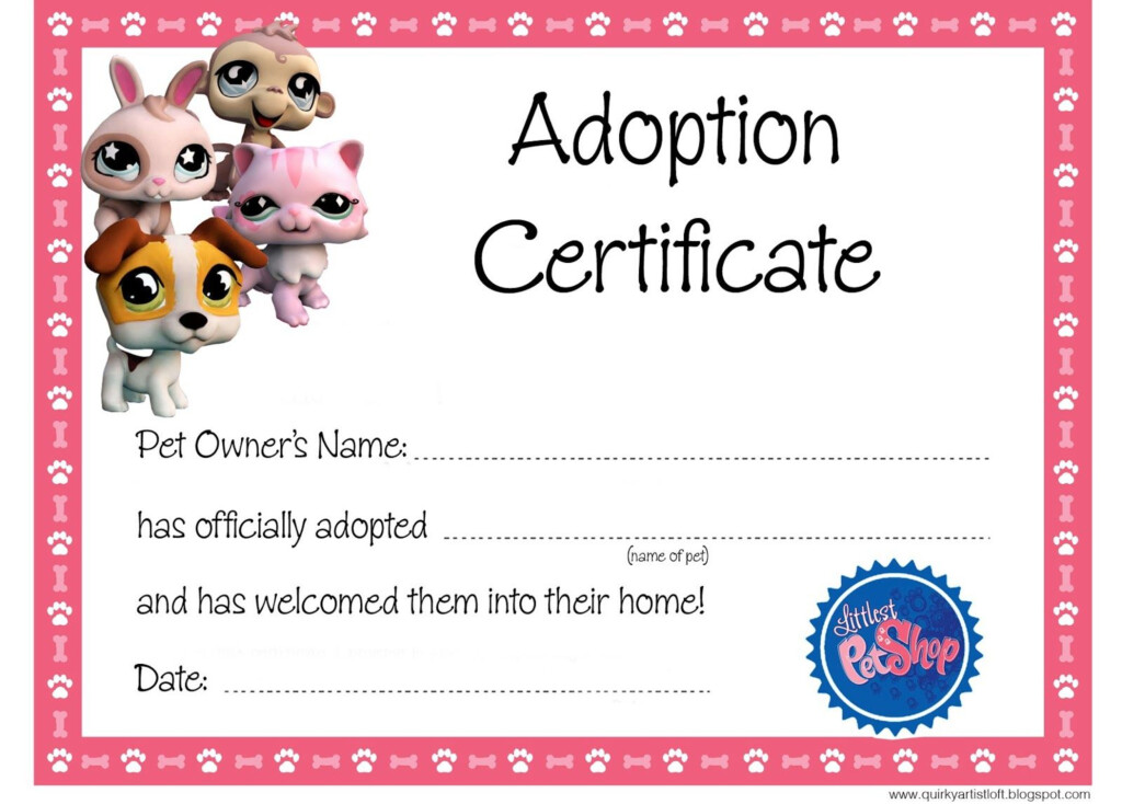 Pin By Crafty Annabelle On Cakes Pet Adoption Certificate Little Pet 