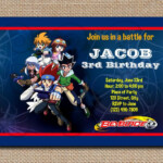 Pin By Liza Mercado On Birthday Party Ideas Beyblade Invitation