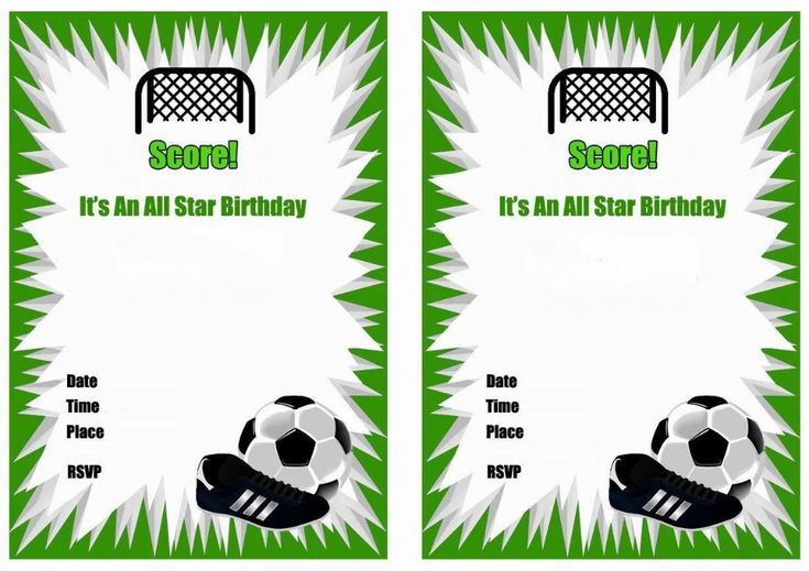 Pin By Maria Bastelfee On Einladungskarten Soccer Birthday Invitation 