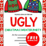 Pin On Free Ugly Christmas Sweater Invitations Templates