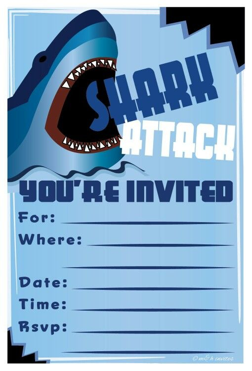 Pin On Shark Party