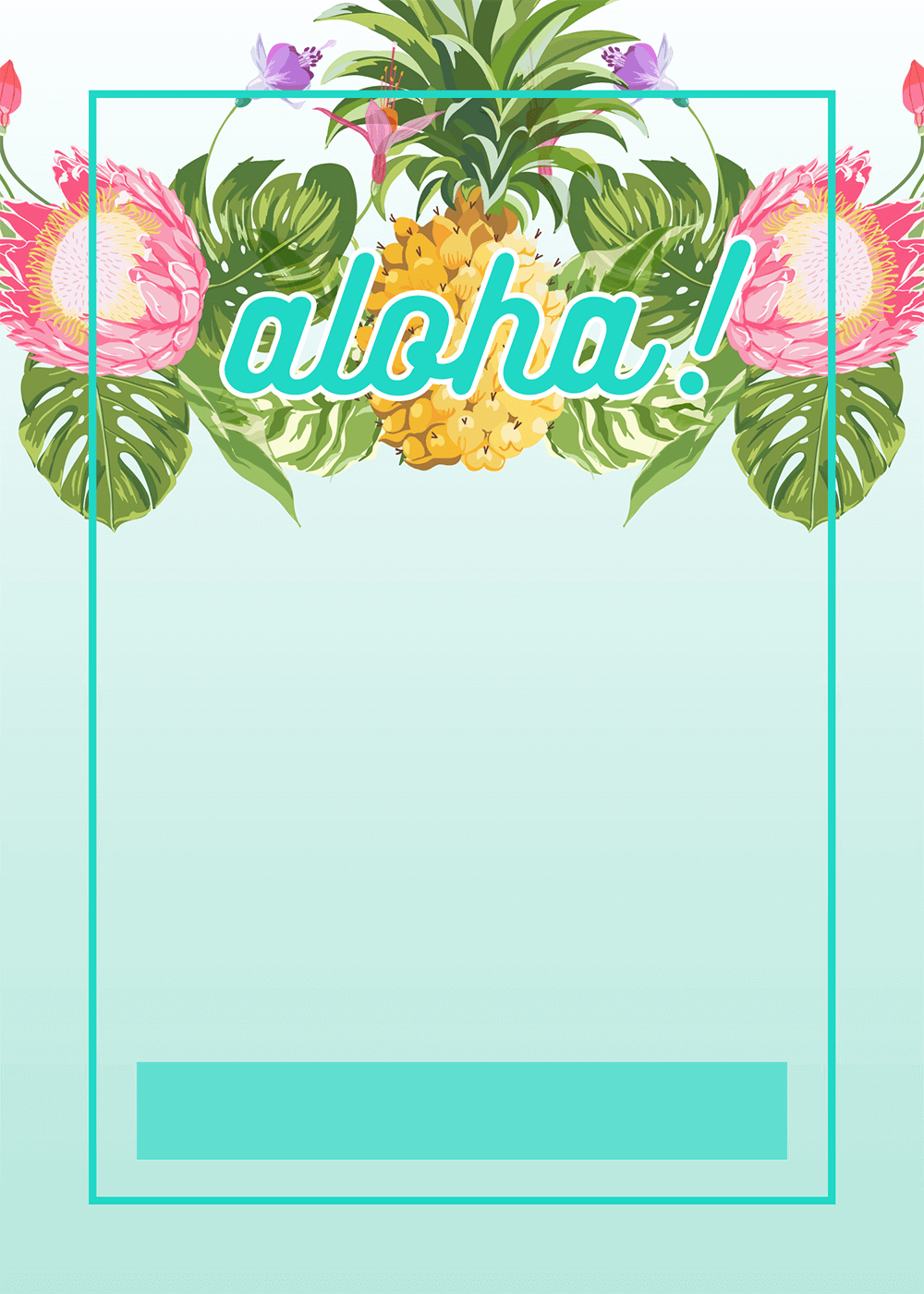 Pineapple Luau Perimeter Free Printable Luau Invitation Template 