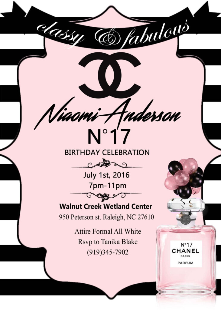 Pink Nerd Printables Chanel Baby Shower Coco Chanel Invitations 