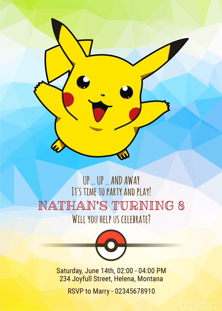 Pokemon Birthday Invitations Free Printable Pokemon Birthday 