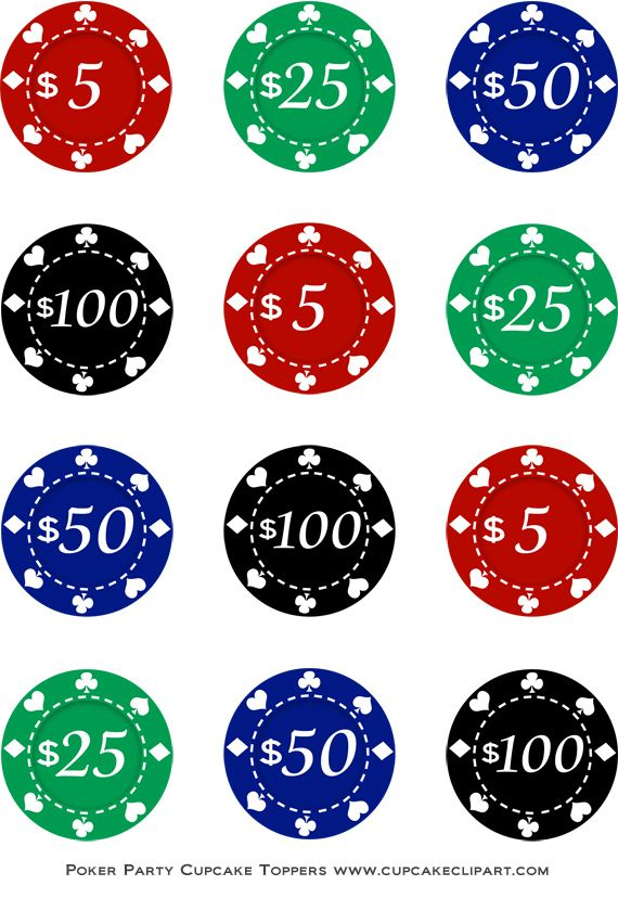 Poker Night Party Free Printable Cupcake Toppers Cupcake Toppers 