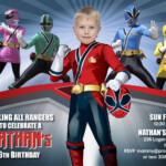 Power Rangers Bday Invitation Red Power Ranger Party Power Ranger