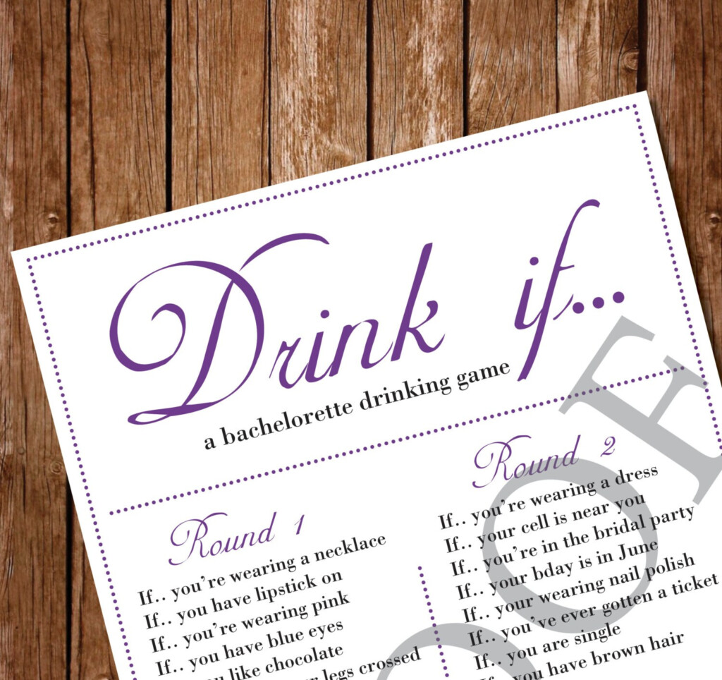 Printable Bachelorette Party Game