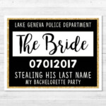 Printable Bachelorette Party Mugshot Jail Signs Bachelorette Mug