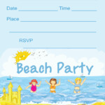 Printable Beach Party Invitations