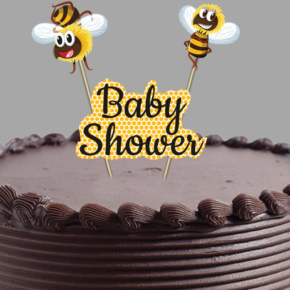 Printable Bee Cake Topper Happy Bee Day Instant Download Bee Themed