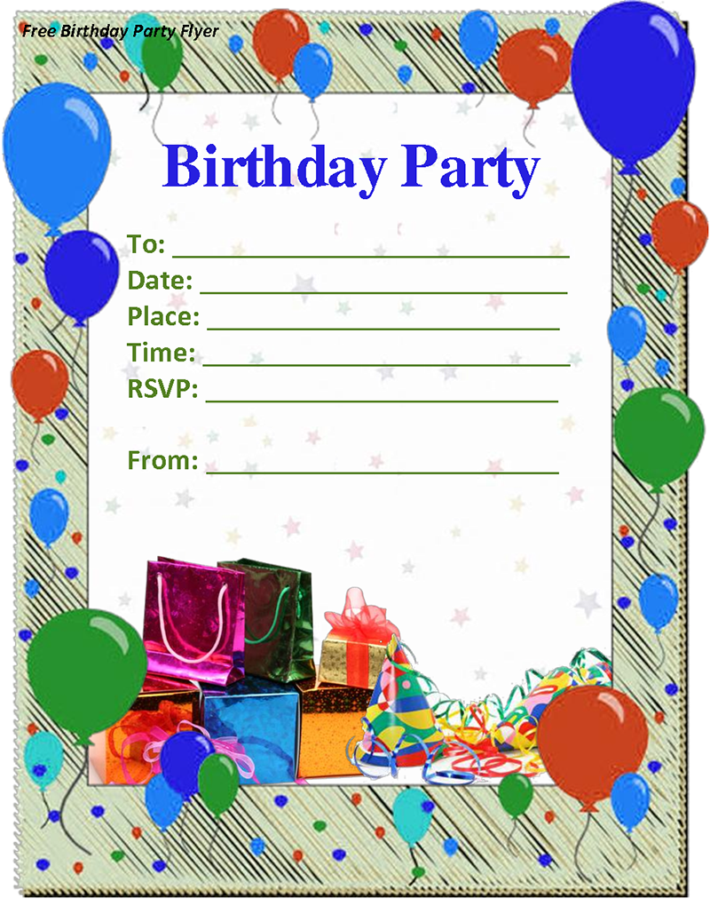 Printable Birthday Invite Template Customize And Print