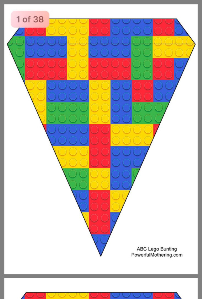 Printable Bunting For Banner In Documents As Lego Bunting Lego Banner 