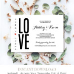 Printable Engagement Party Invitation Template Modern Engagement