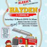 Printable Firefighter Invitation Print It Yourself Firestation