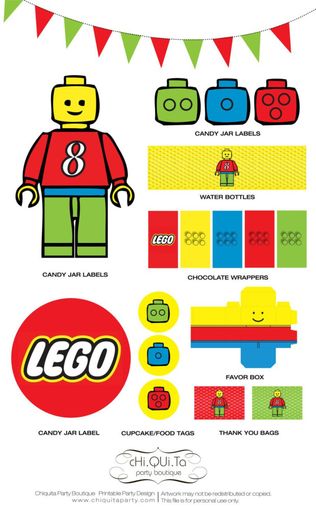 Printable Lego Birthday Party PDF Lego Birthday Lego Themed Party 