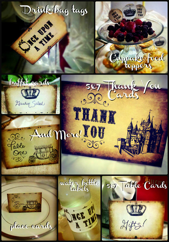 Printable Once Upon A Time Party Package Digital Download Etsy In 