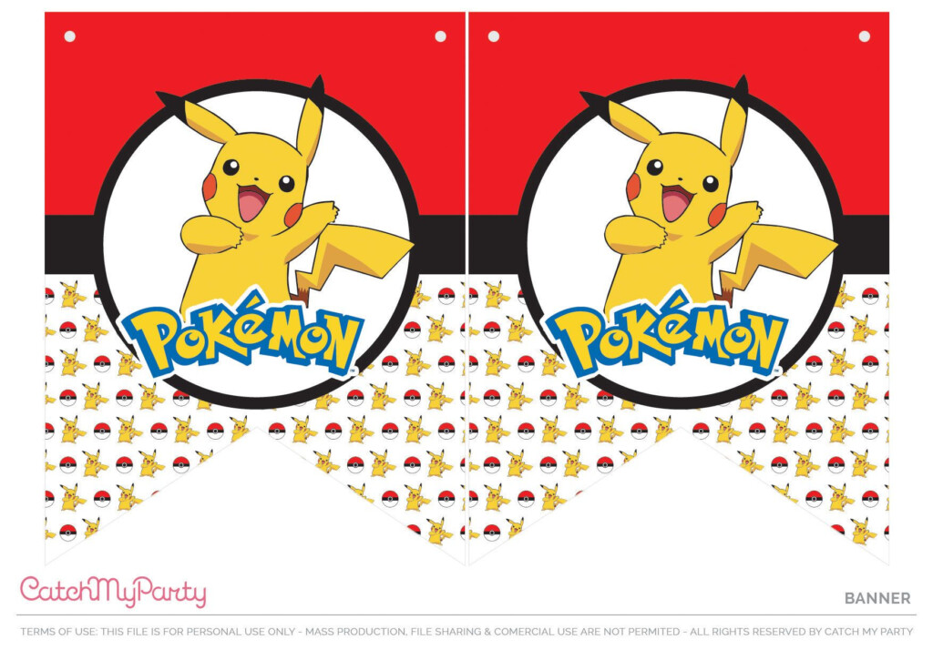 Printable Pokemon Birthday Banner Printable Word Searches