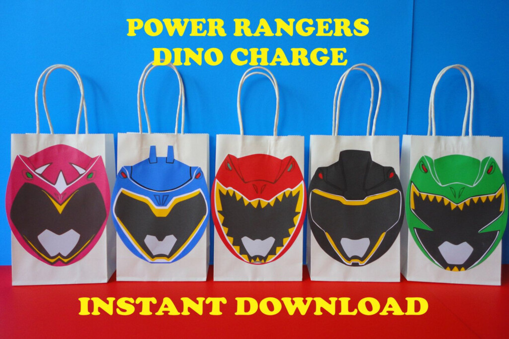 PRINTABLE Power Rangers Dino Charge Party Favor Bags Power Rangers 