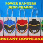 PRINTABLE Power Rangers Dino Charge Party Favor Bags Power Rangers