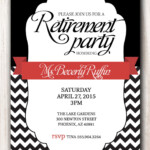 Printable Retirement Party Invitation Beautiful With Chevron Design And