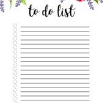 Printable To Do Lists Template Printable Templates