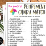 Retirement Party Games Retirement Candy Match Fun Etsy Israel