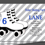 Roller Skating Invitation Printable Or Printed With FREE SHIPPING Boy