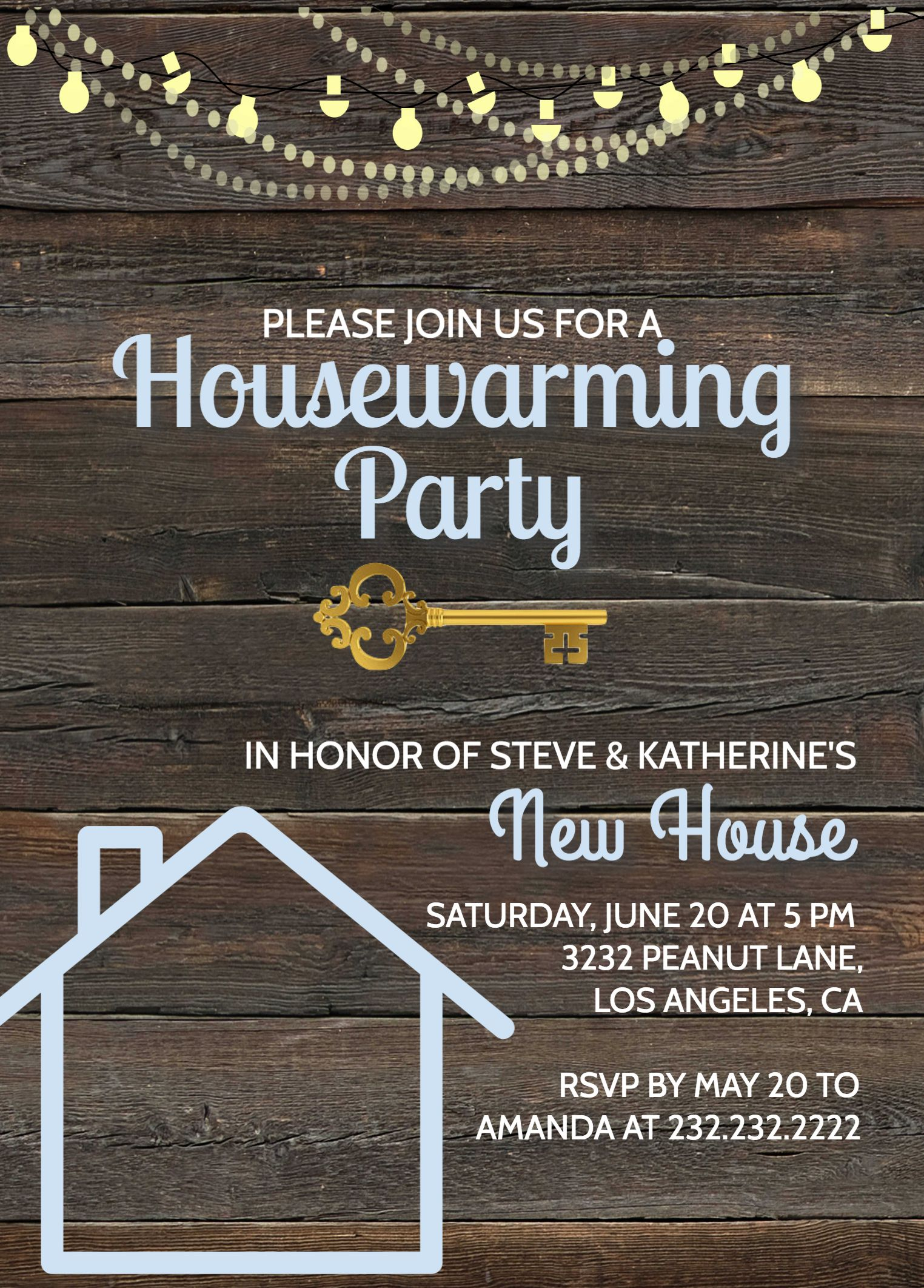 Rustic Housewarming Invitation House Warming Party Invite Etsy 