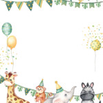 Safari Animal Birthday Invitation Template Free Greetings Island