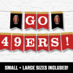 San Francisco 49ers Football Party Banner Printable DIY Etsy