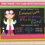 Science Birthday Party Invitations Printable Prosecution2012