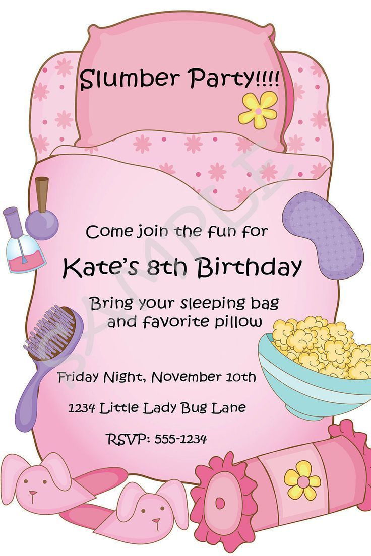 Slumber Party Invitations Wording Slumber Party Invitations 