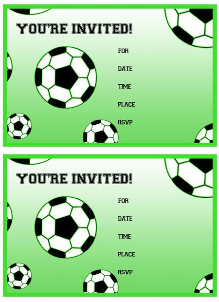Soccer Birthday Party Invitation Free Printable Football Party