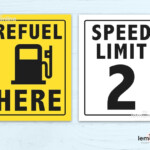 Speed Limit 2 Sign Refuel Here Sign Road Signs Birthday Etsy