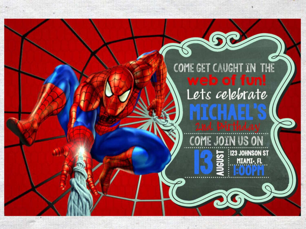 Spiderman Invitations Printable Spiderman Birthday Invitations 