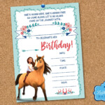 Spirit Riding Free Printable Birthday Party Invitation Horse Etsy