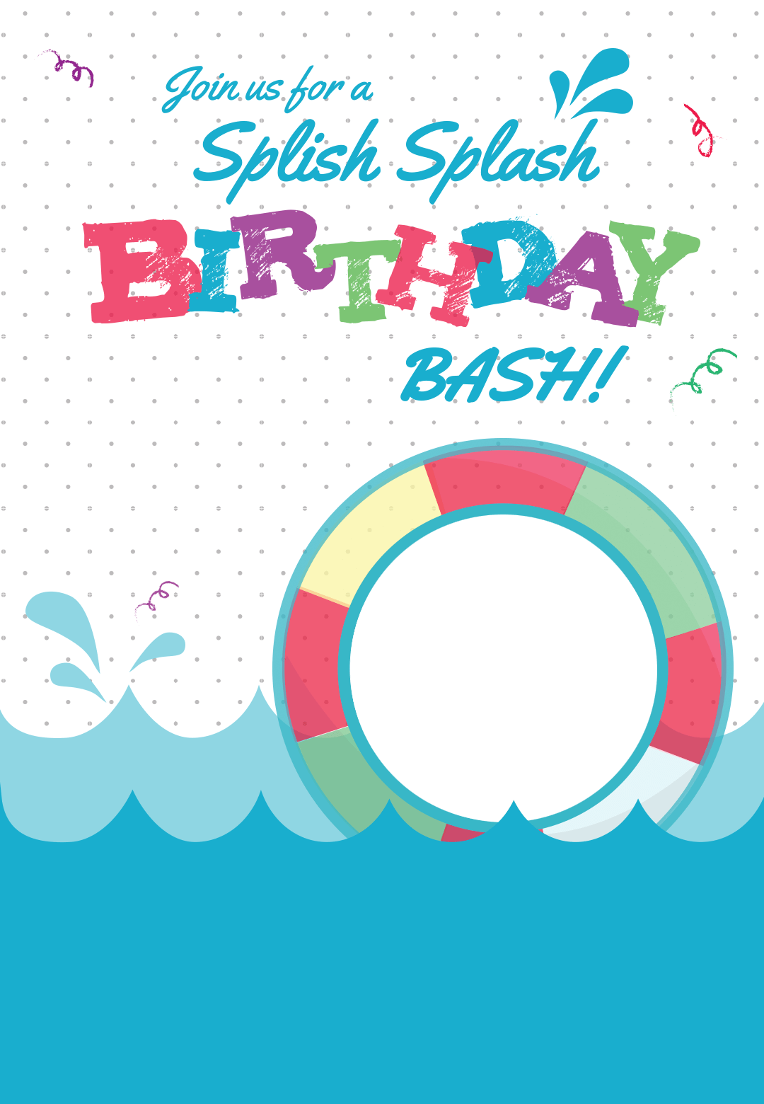 Splish Splash Pool Party Invitation Template Free Greetings 